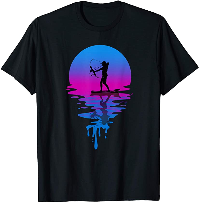 Vintage Retro Sunset Bowfishing T-Shirt