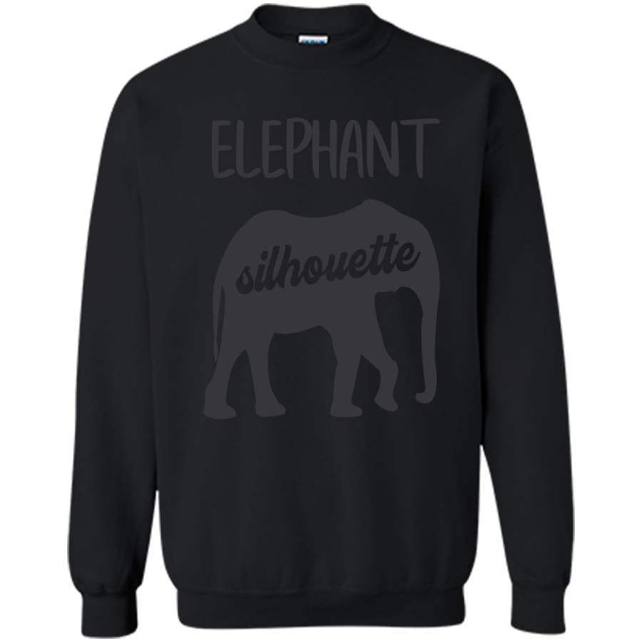 Men_s T Shirt Elephant Family Pattern is Behind Printed Crewneck Pullover Sweatshirt 8 oz