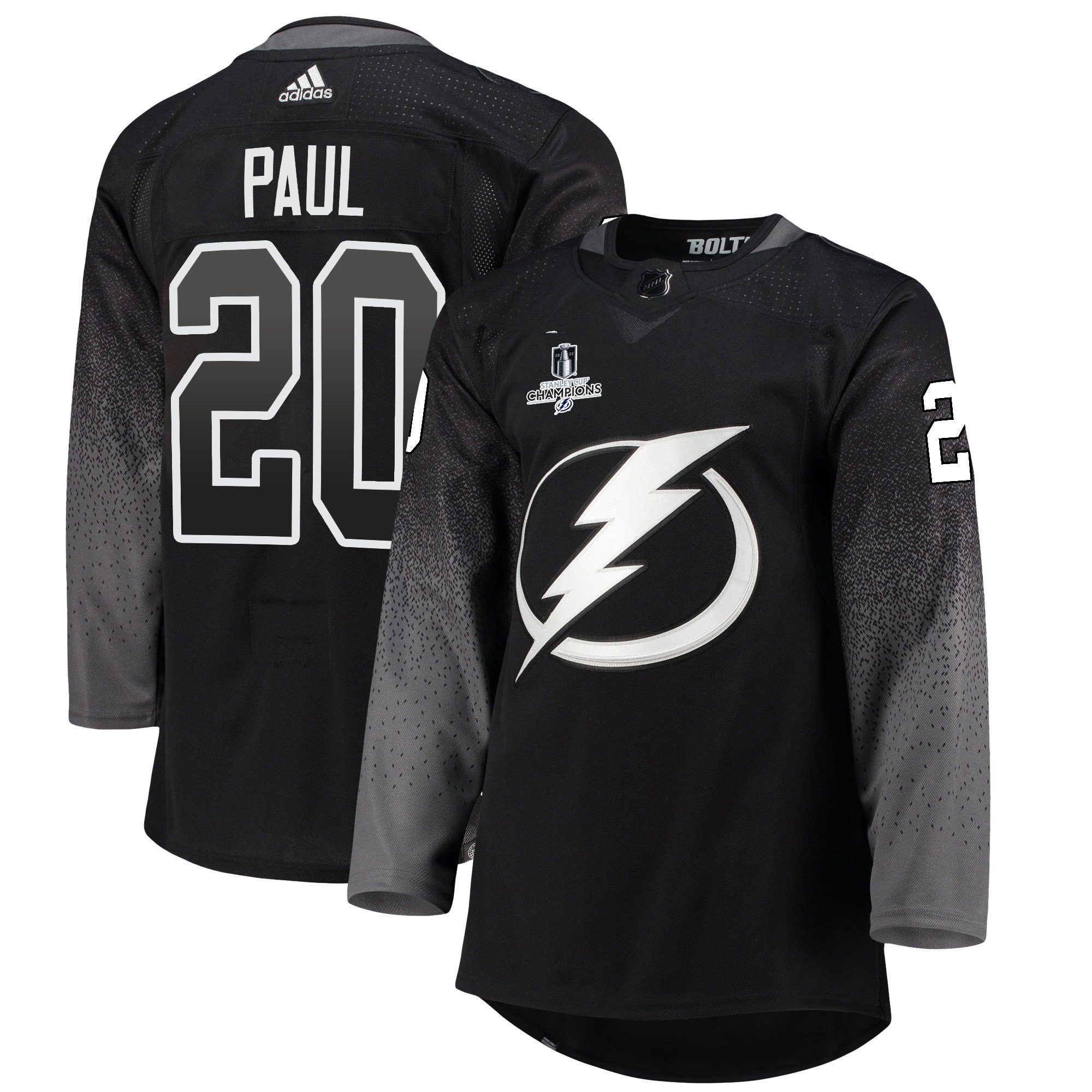 Tampa Bay Lightning Nick Paul 20 Alternate 2022 Stanley Cup Champions Breakaway Men Jersey – Black