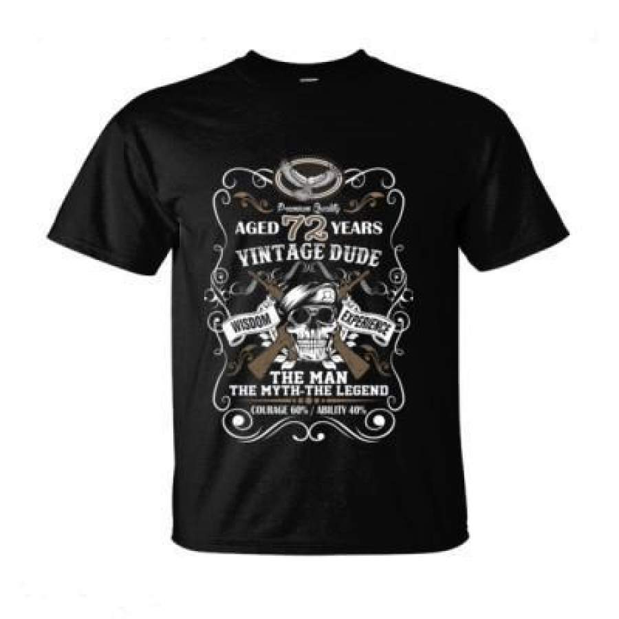 AGR Aged 72 Years Vintage Dude Wisdom Experience The Man The Myth The Legend Courage 60% Ability 40% – Ultra-Cotton T-Shirt