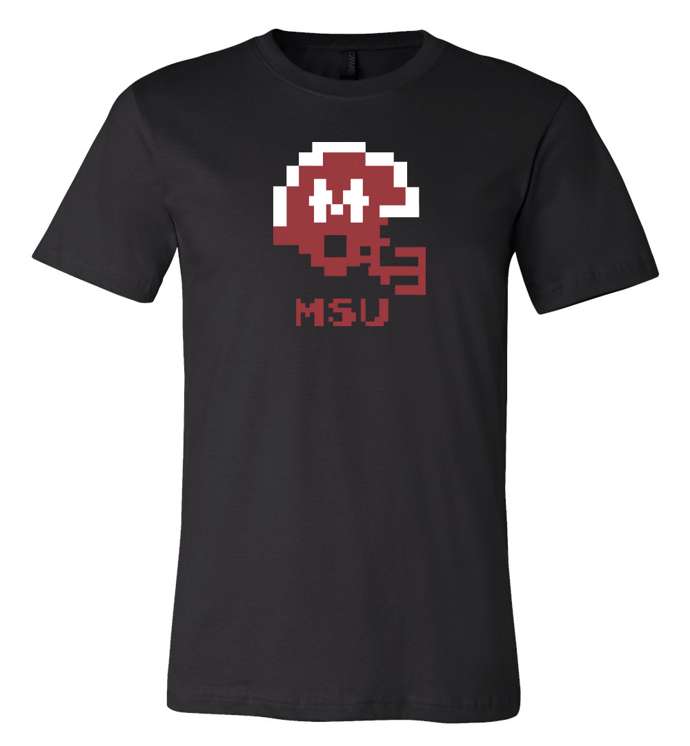 Mississippi State Bulldogs Retro Tecmo Bowl Helmet  T-Shirt 6 Sizes S-3Xl!!