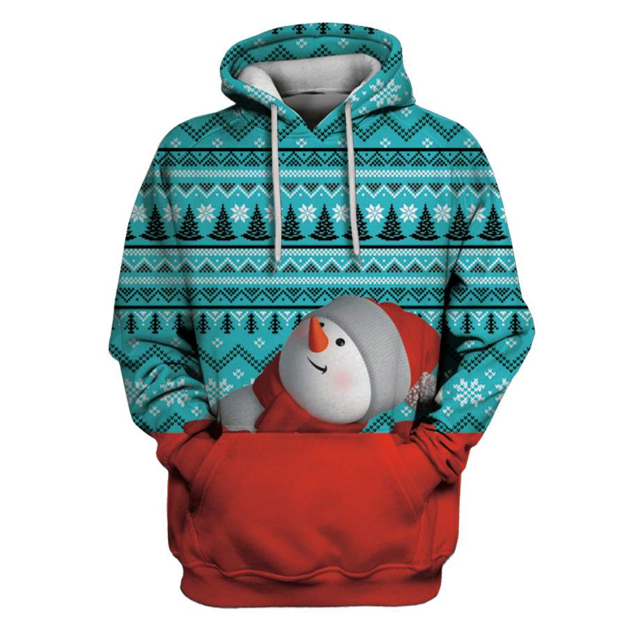 Snowman On Christmas Custom T-shirt – Hoodies Apparel