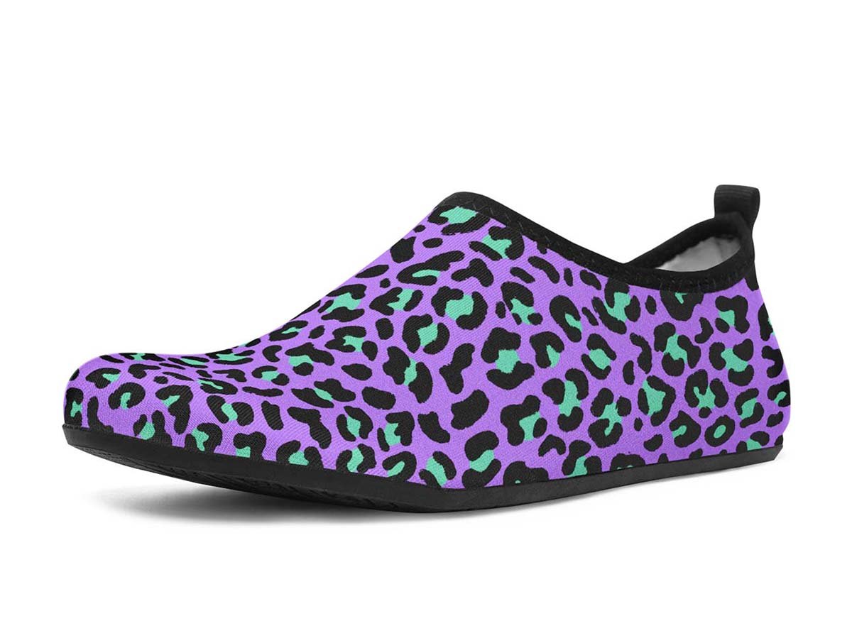 S Leopard Pattern Purple, Water Shoes, Beach Shoes, Swim Shoes, Men’S Shoes, Woman’S Shoes, Custom Printed, Abstractprint