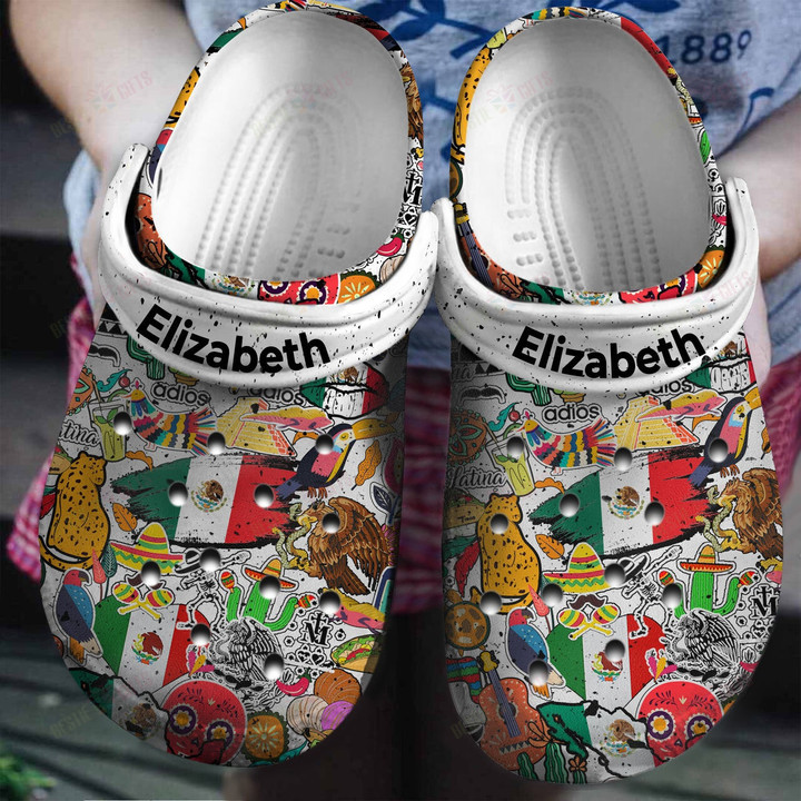 Personalized Mexico Symbols Crocs Classic Clogs Shoes