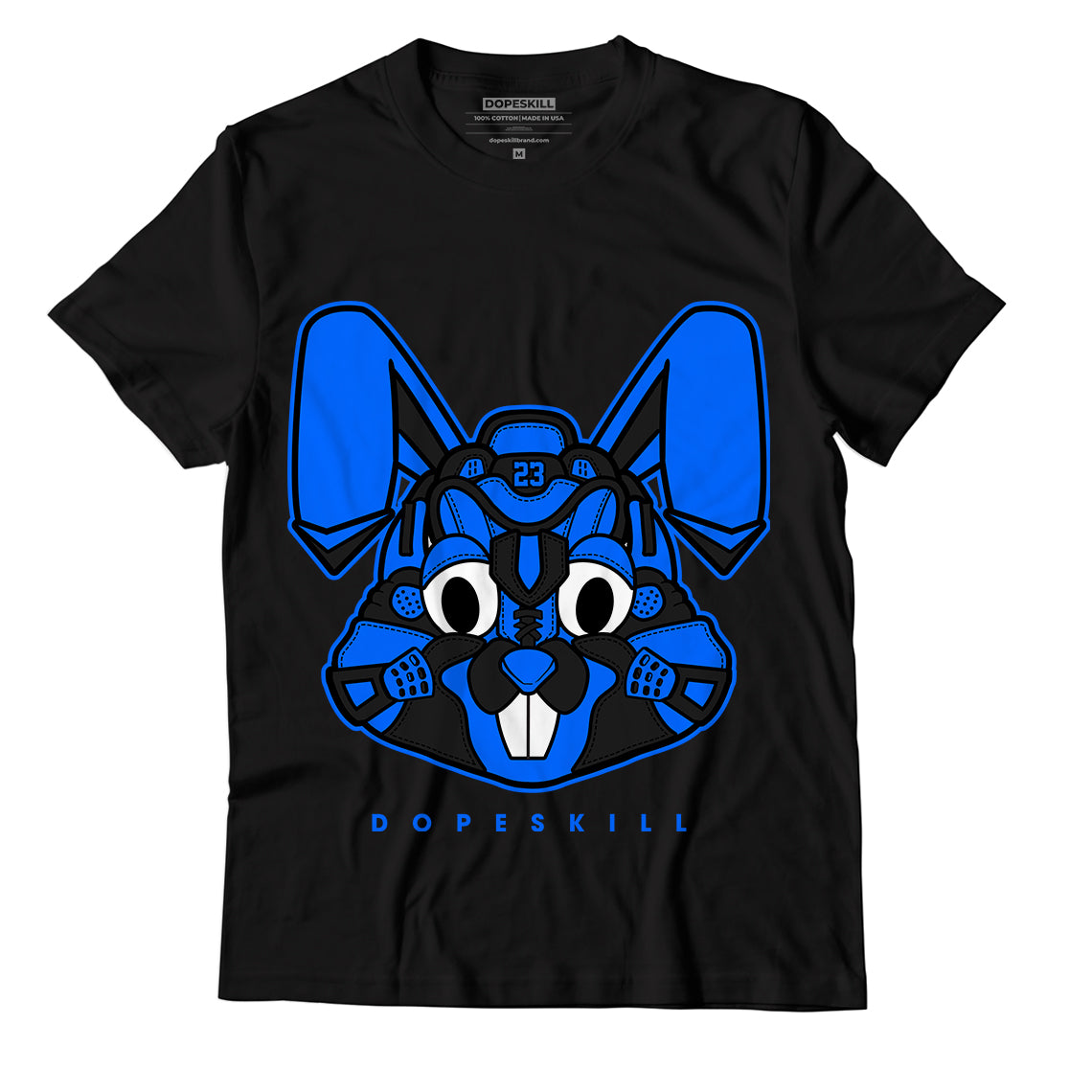 Yz 350 Boost V2 Dazzling Blue Dopeskill T-Shirt Sneaker Rabbit Graphic