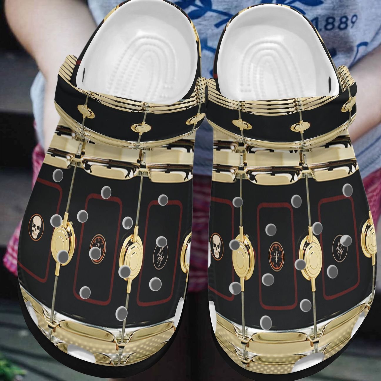 Drum Personalized Clog, Custom Name, Text, Color, Number Fashion Style For Women, Men, Kid, Print 3D Drum Drum Drum