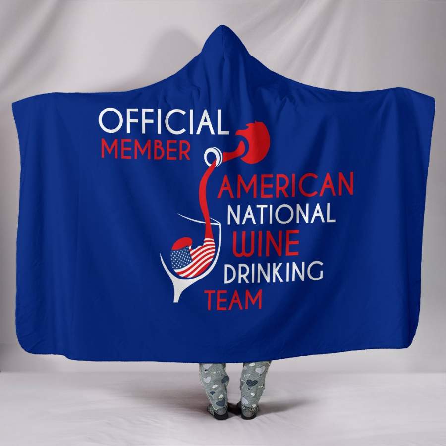 American Wine Drinking Team Hooded Blanket