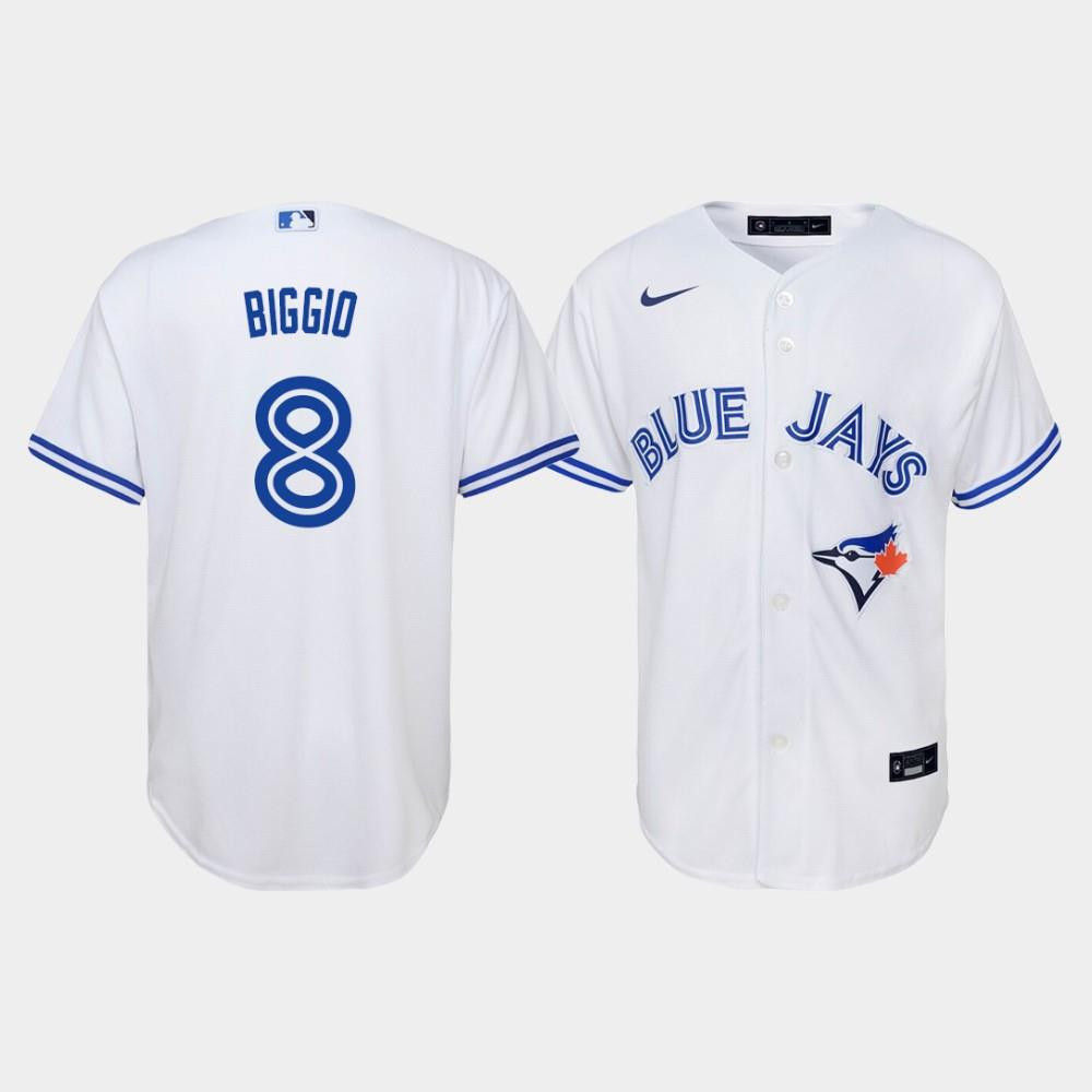 Youth Toronto Blue Jays Cavan Biggio 8 White Home Jersey