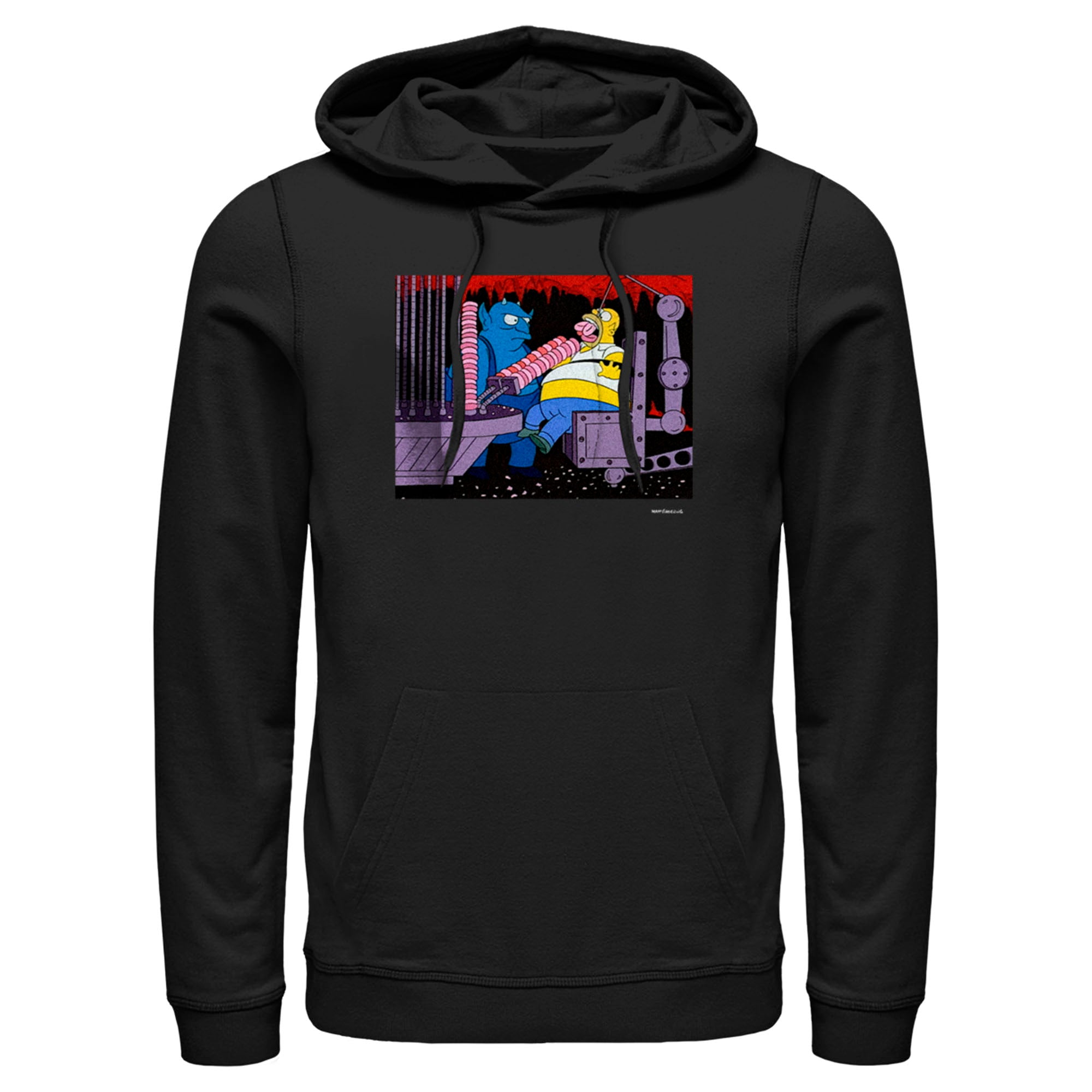 Men’S The Simpsons Homer And The Devil Pull Over Hoodie