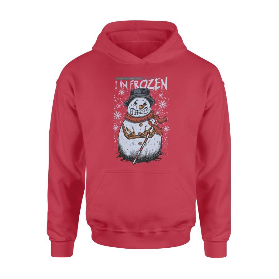 Christmas Gift Idea I Am Frozen Olaf Red Scarf and Christmas Cane Candy – Standard Hoodie