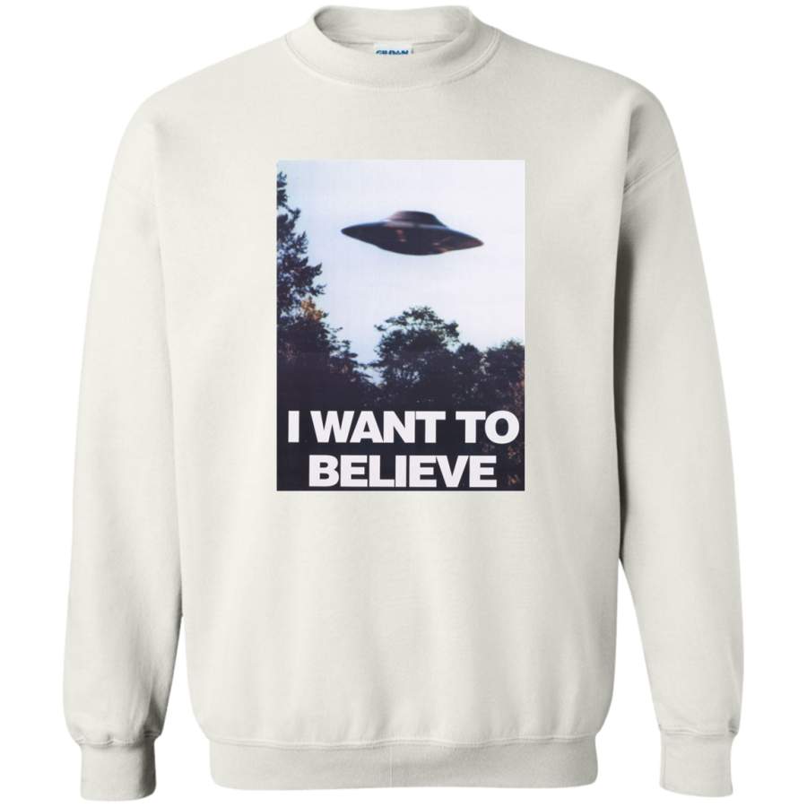 AGR The X-Files I Want To Believe Crewneck Pullover Sweatshirt