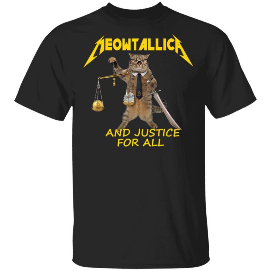 Meowtallica And Justice For all To Kittens Lover Meow Cat T Shirt Saint Paddys Patricks Tshirt Lucky Shirts Drink Green Beer Irish Gifts Funny Tee