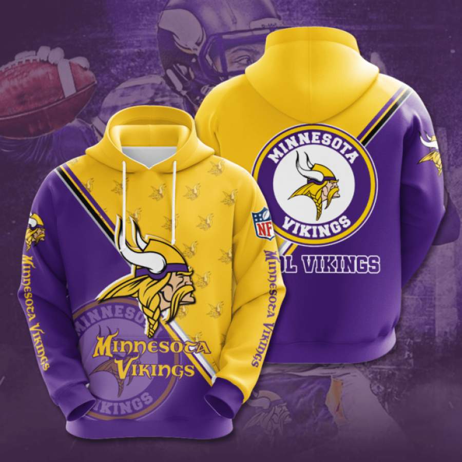 Minnesota Vikings Hoodie 3D Style3193 All Over Printed