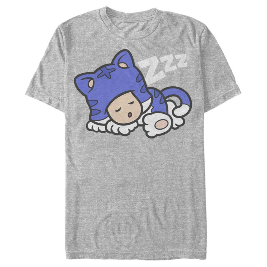 Nintendo Men’s Mario 3D Cat Toad Snooze T Shirt