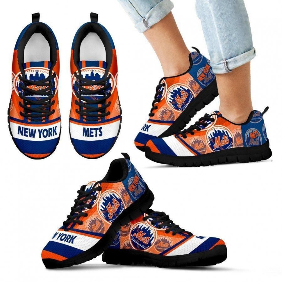 Three Impressing Point Of Logo New York Mets Sneakers #802