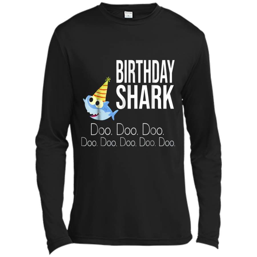 "Birthday Shark" Baby Mommy Daddy Matching Family  Long Sleeve Moisture Absorbing Shirt