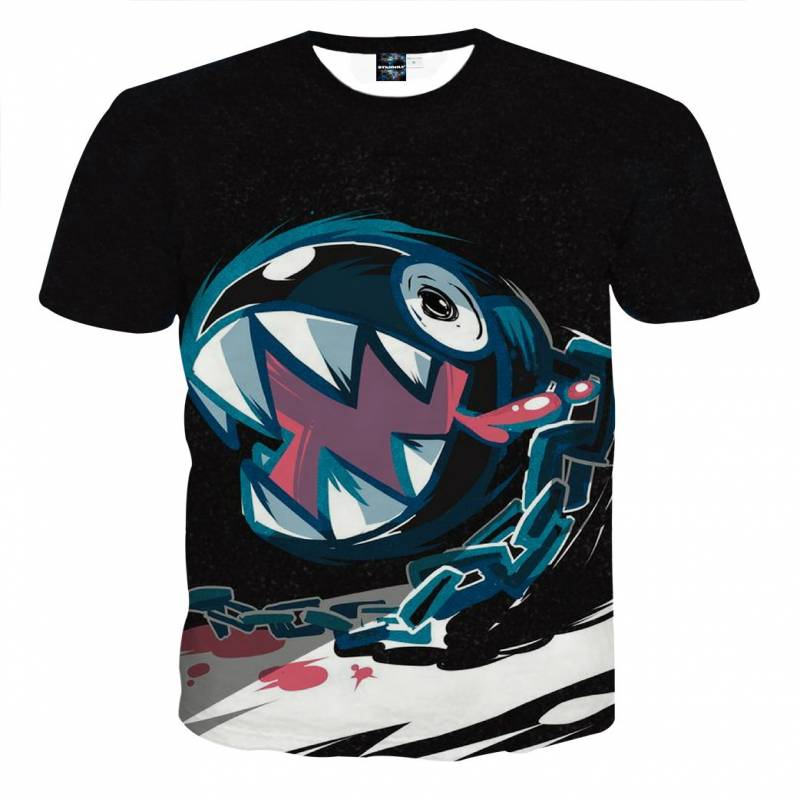 Super Mario Bullet Bill Shark Teeth Dope Artwork T-shirt