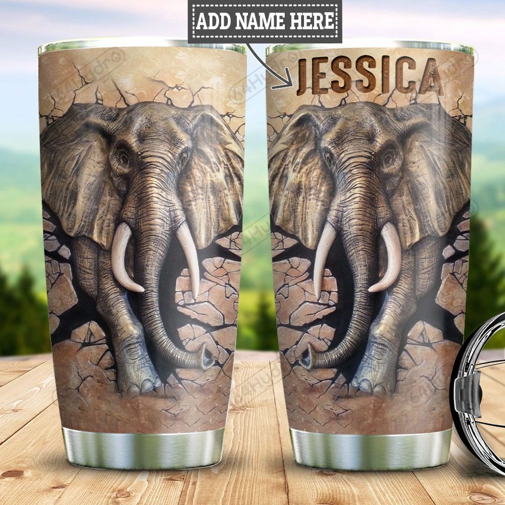 Personalized Elephant Break Through HLZ1711014 Stainless Steel Tumbler