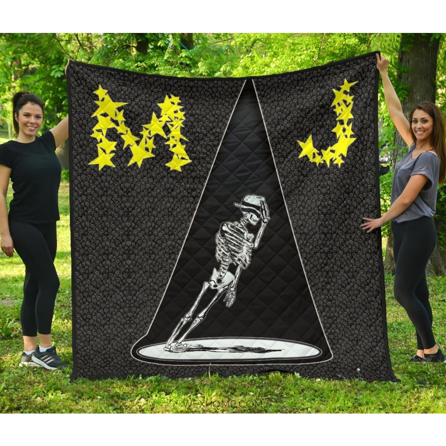 Michael Jackson Mj Skeleton Dancing Premium Quilt Blanket Nt082703