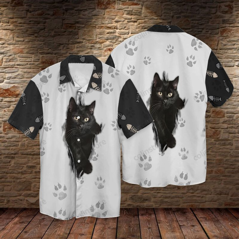 Black Cat Hawaii Shirt Gift For Lover Ha25839