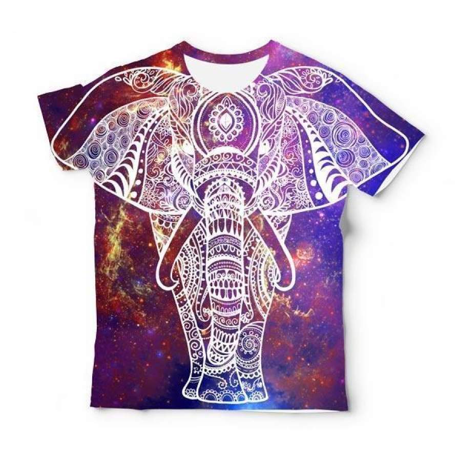 Galaxy Elephant Men/Women 3D All-Over Print Tshirt