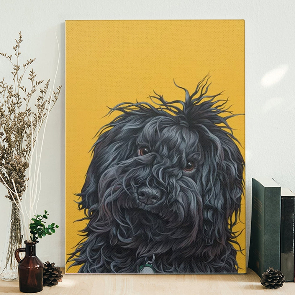 Dog Portrait Canvas – Sweet Puli Puppy Painting – Dog Art Canvas – Dog Portrait Canvas Print – Furlidays