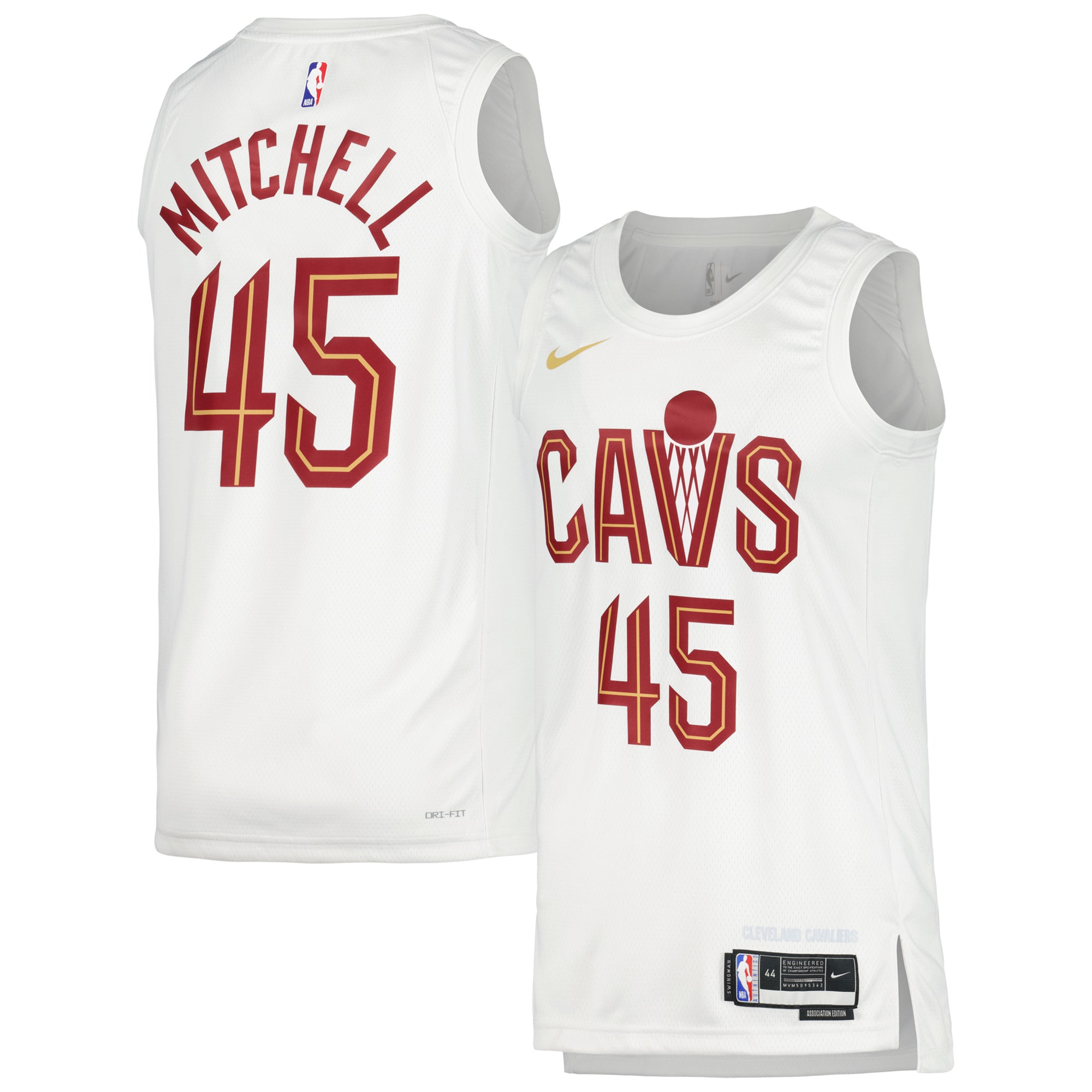 Donovan Mitchell Cleveland Cavaliers Unisex Swingman Jersey – Association Edition – White