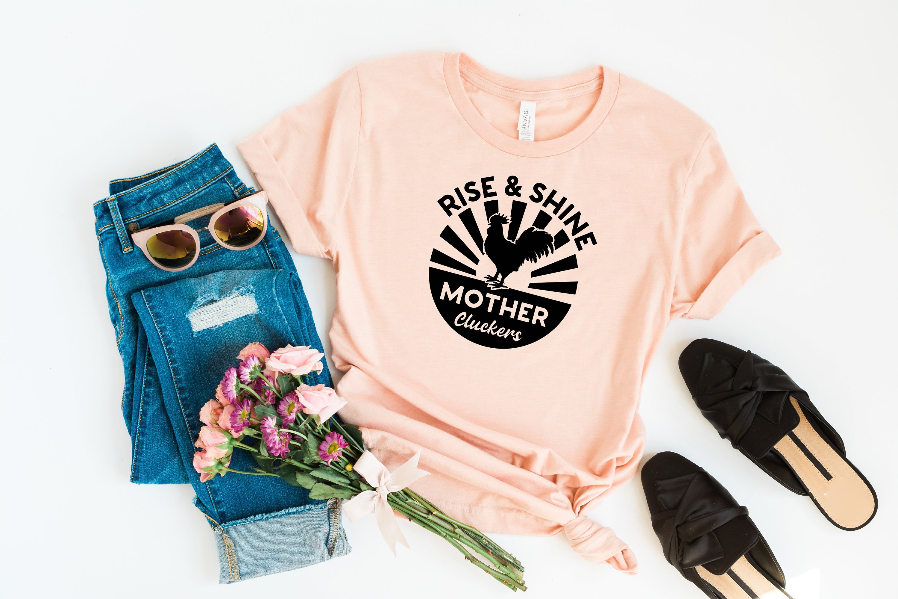 Rise And Shine Mother Cluckers Quote Shirt, Funny Chicken Shirt, Poultry Farm Animal Shirt, Gift For Mom