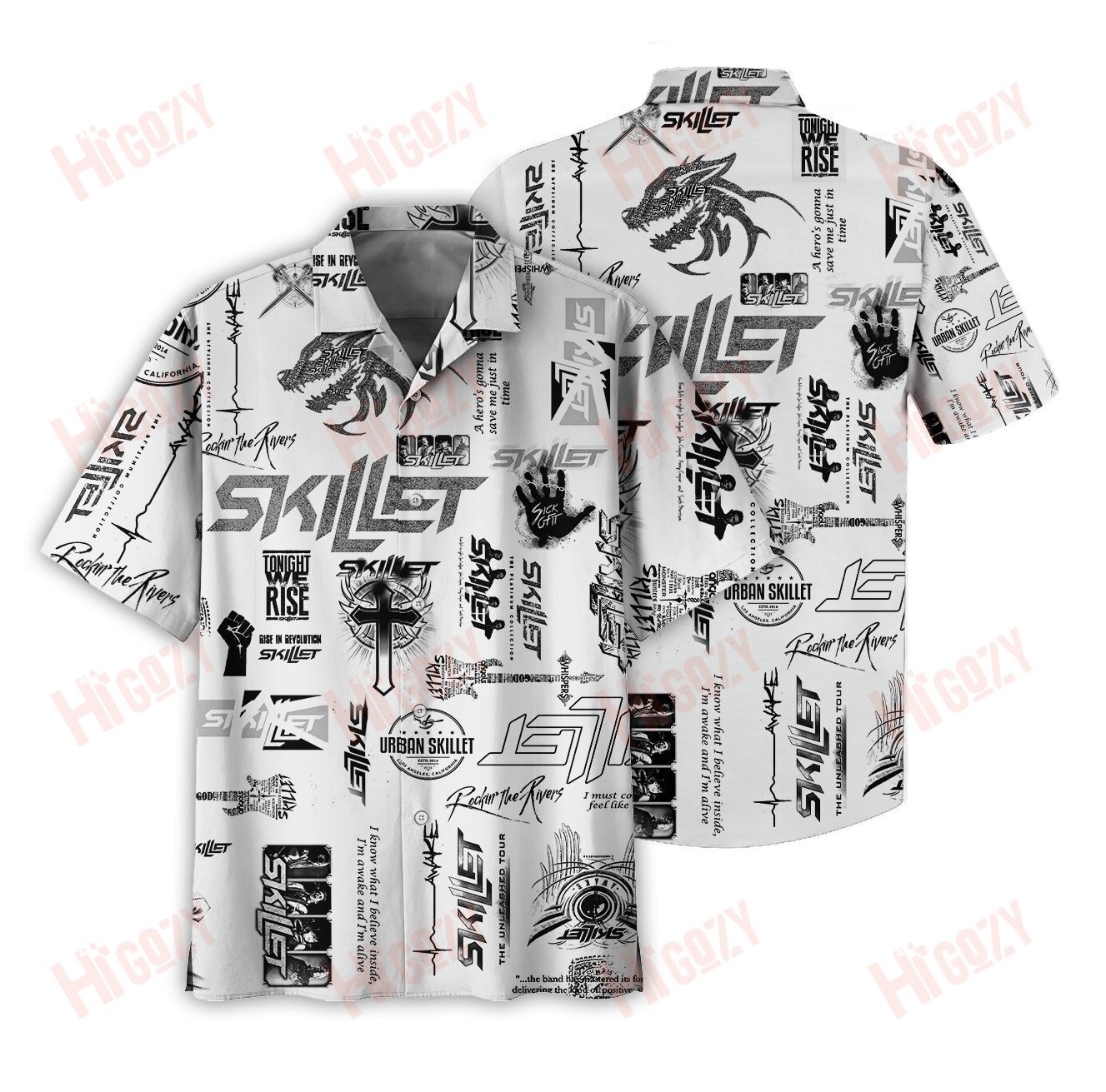 Skillet Hawaiian Sleeve Shirts Aloha Ha13418