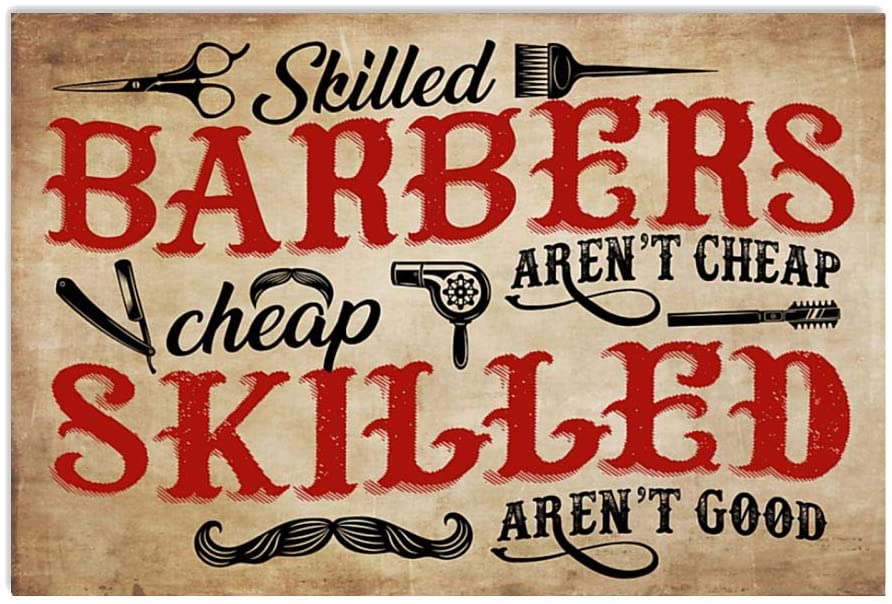 Vintage Hairdresser Skilled Barbers Poster Art Print      Home Decor Gift For Men Women Family Frd On Birthday Xmas