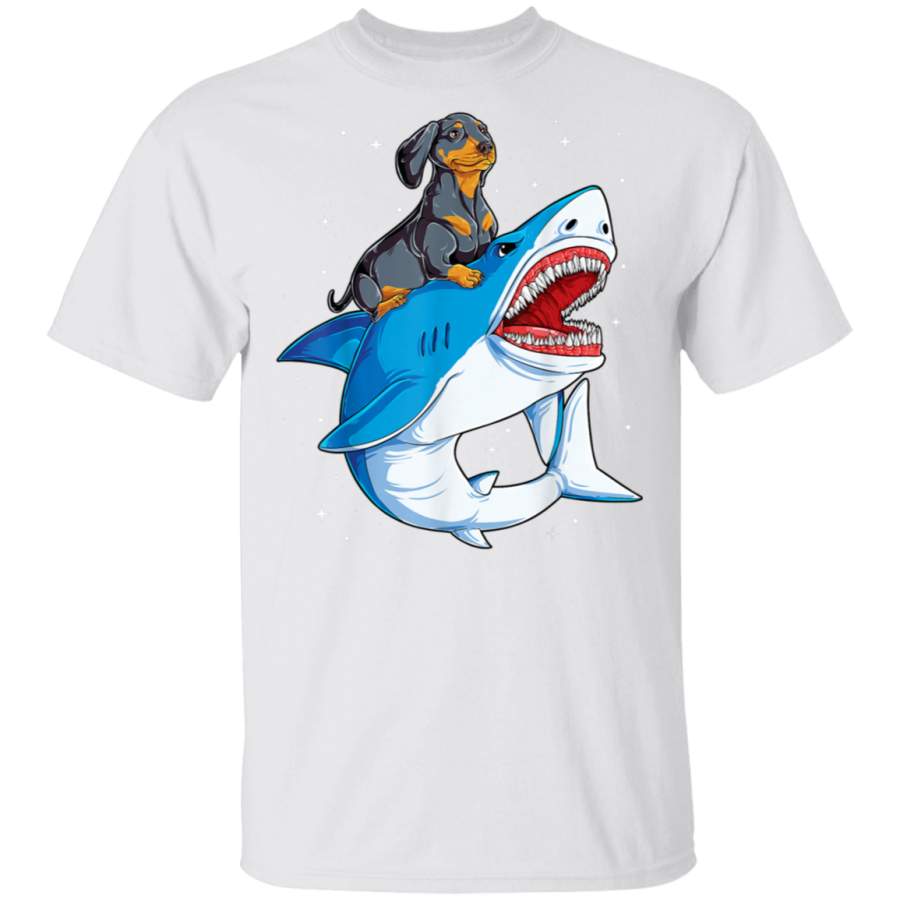 Dachshund Shark Kids Boys Men Space Galaxy Jawsome Gifts TShirt