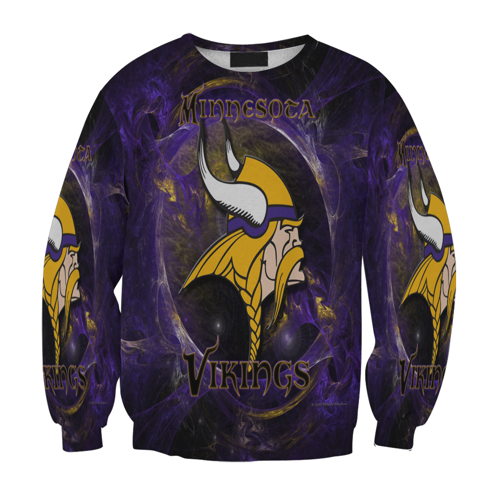 Minnesota Vikings Emblem Magic Gift For Fan 3D Full Printing Sweatshirt