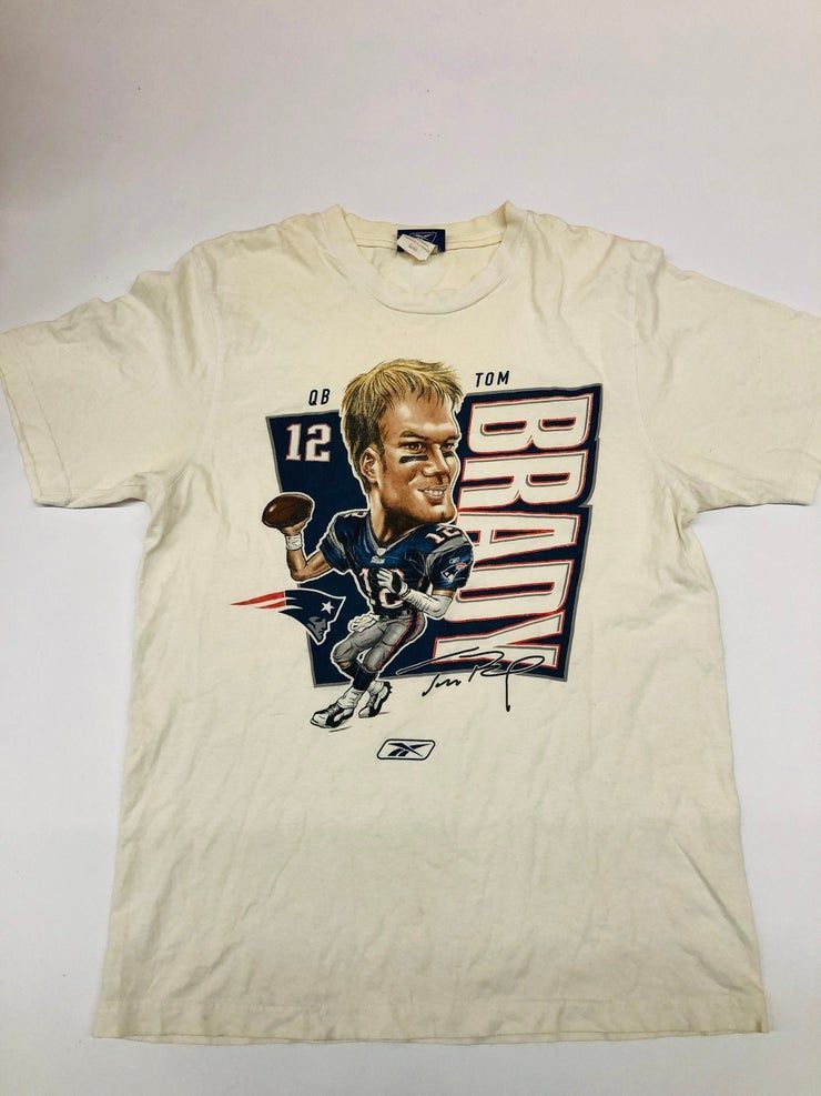 Vintage Tom Brady Reebok Quarter Back New England Patriots 12 Canada Shirt