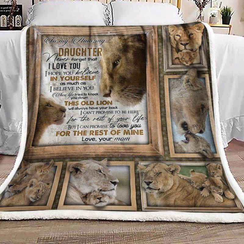 To My Amazing Daughter Tiger CLH1712212F Sherpa Fleece Blanket