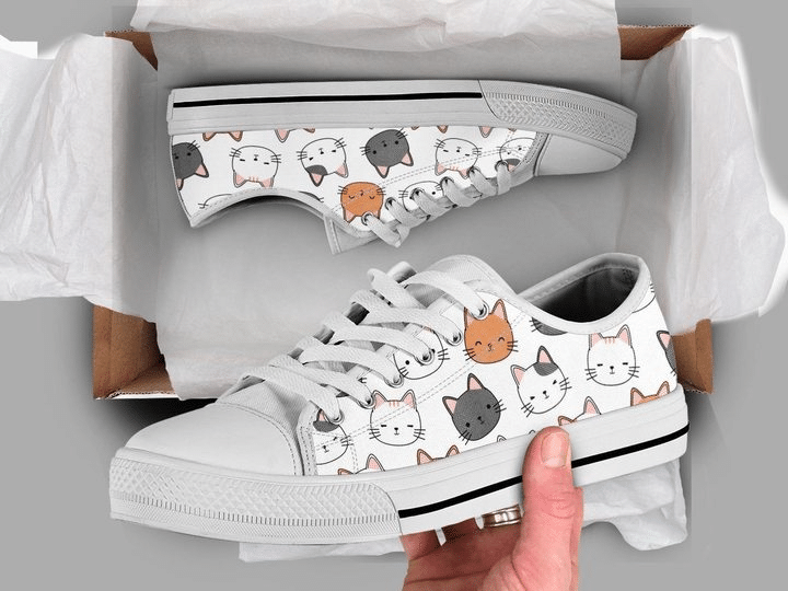 Cute Kitten Low Top Shoes Sneakers Pn206133Sb