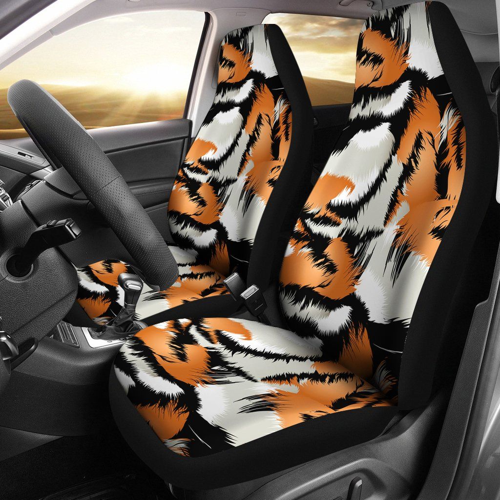 Tiger Print Car Seat Covers