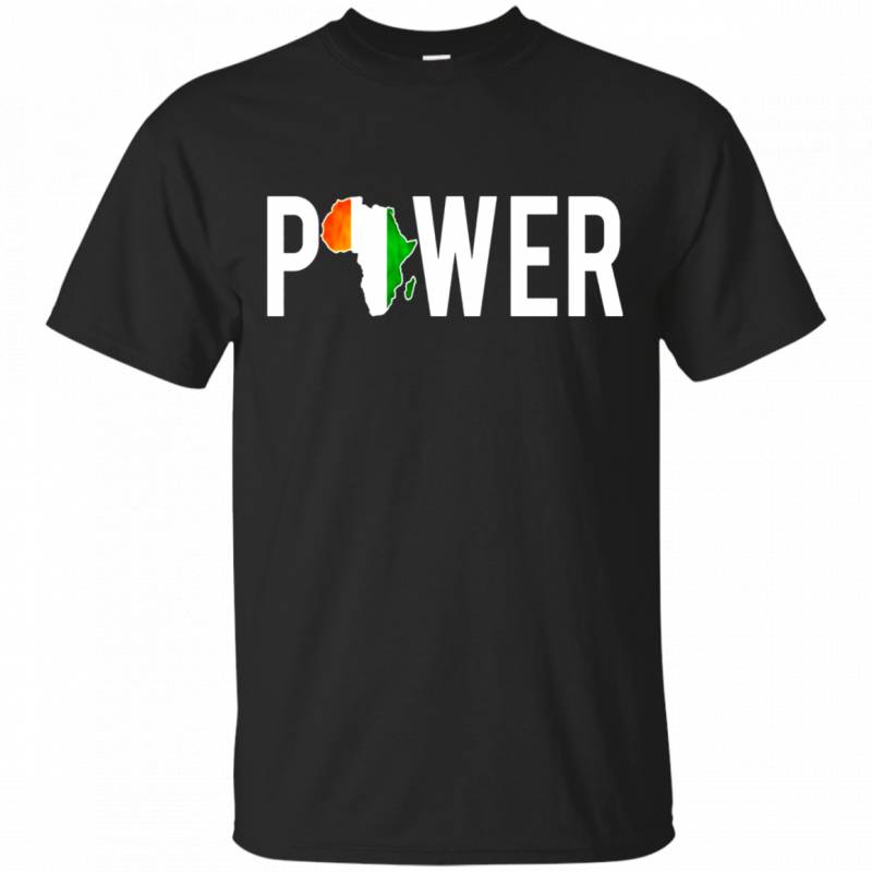 Africa Black African Power Cote d Ivoire Map T Shirt