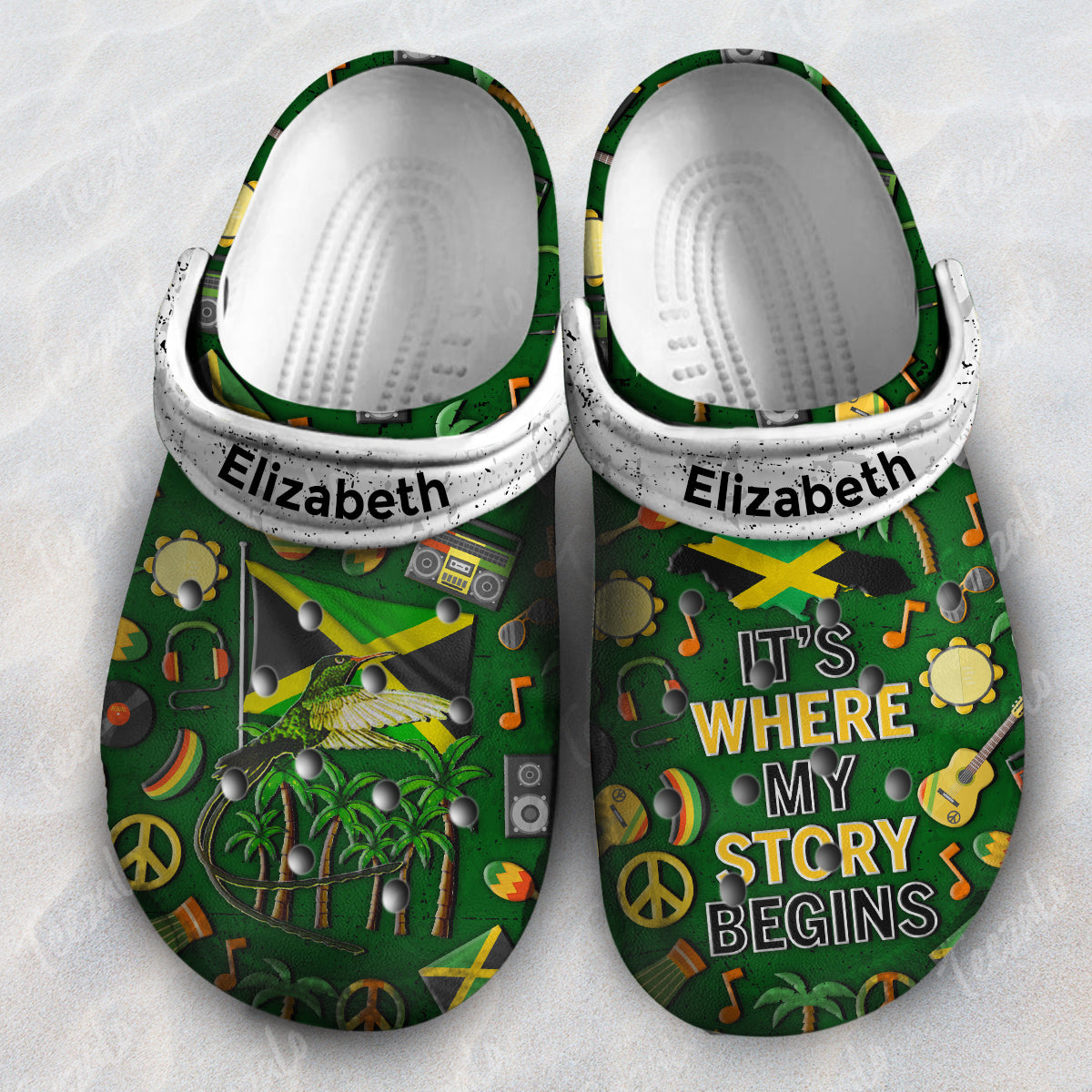 Pride Jamaican Where My Story Begins Personalized Clogs Shoes ...