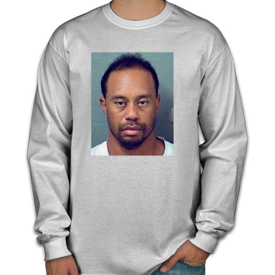 Tiger Woods Mugshot T-shirt Men’s Long Sleeve Shirts