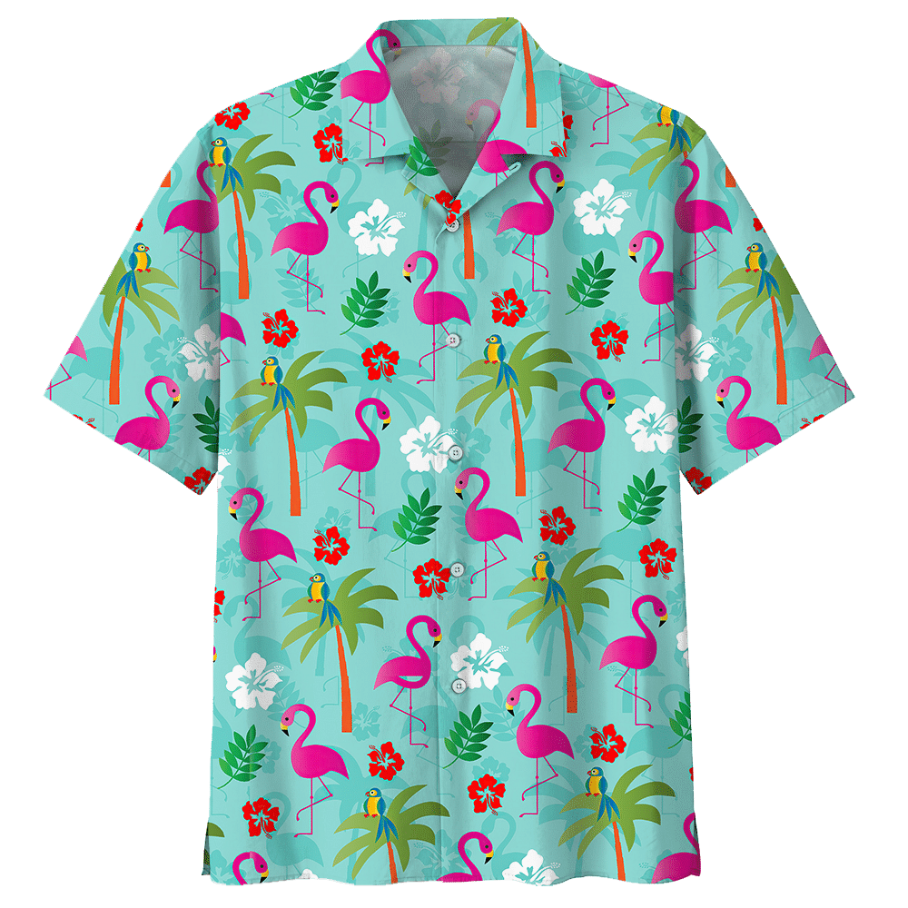 Flamingo Blue Unique Design Unisex Hawaii Shirt For Men And Women Ha9929