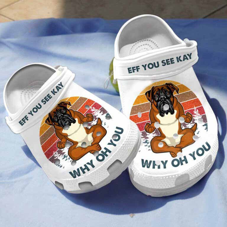 Bull Dog Eff You See Kay Funny Dog Clogs Shoes Gifts For Men Women