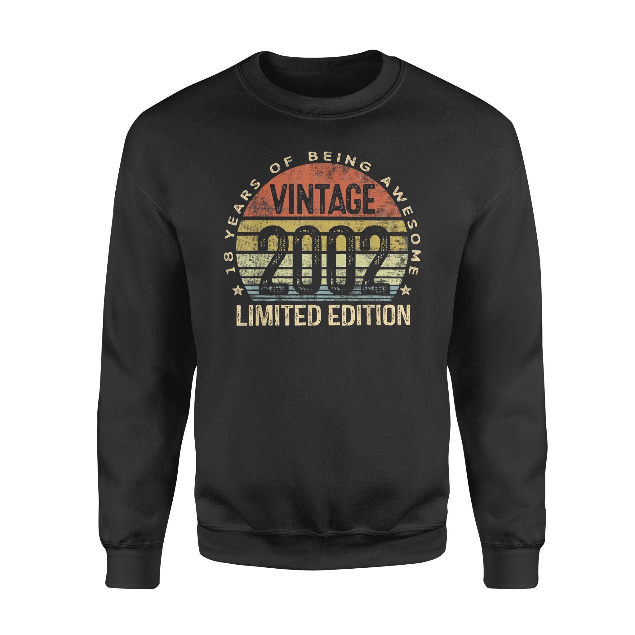 Birthday Vintage Gifts  2002 Limited Edition 18th Birthday, 18 Year Old – Standard Crew Neck Sweatshirt