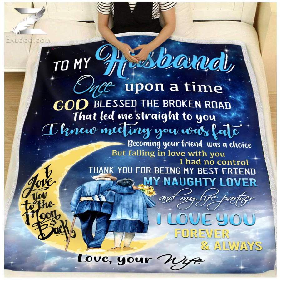 Zalooo – Custom Fleece Blanket – To my Husband – Once Upon a Time