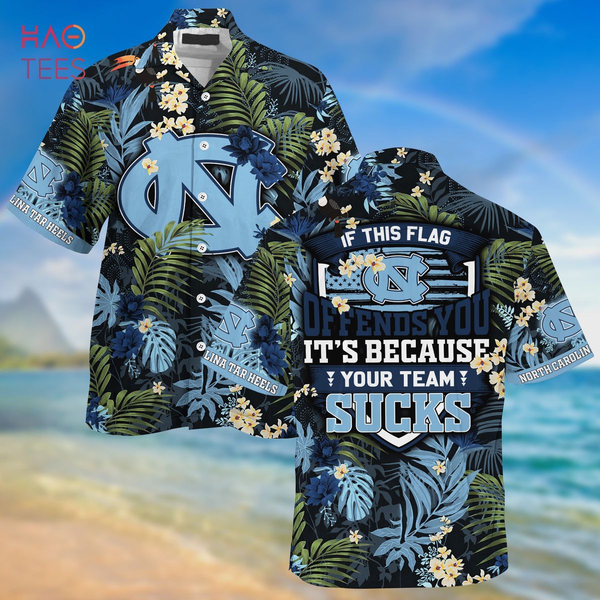 NCCA North Carolina Tar Heels Special Design Trendy Hawaiian Shirt Aloha Shirt