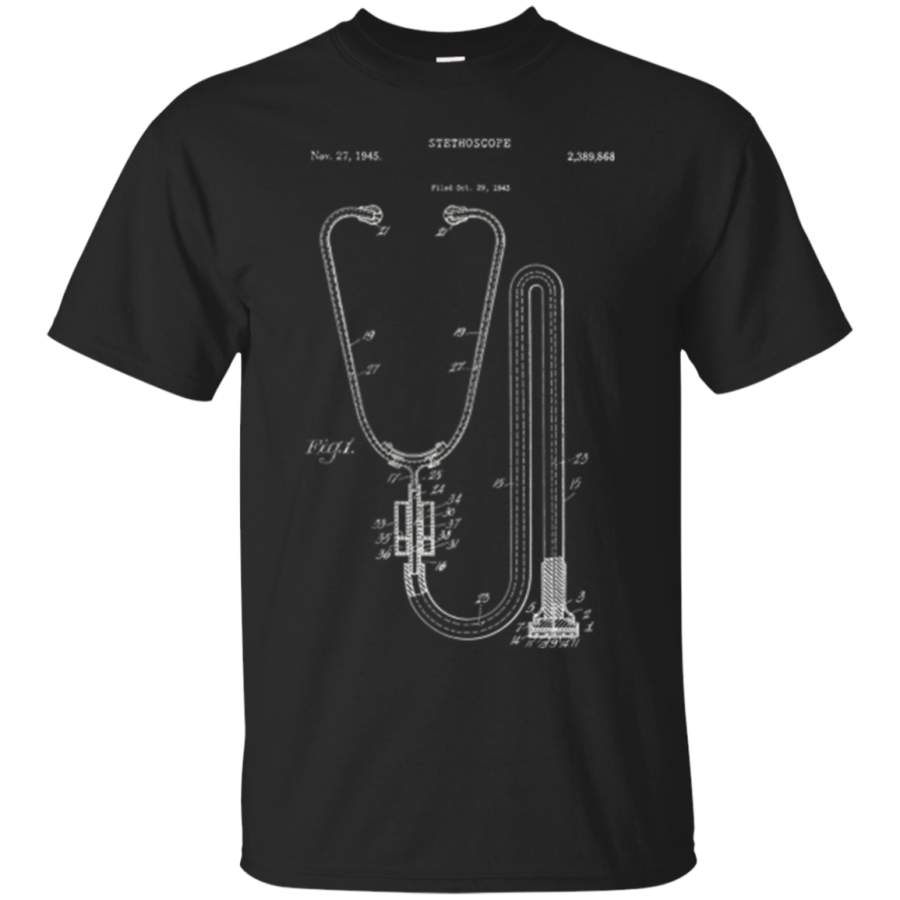 Vintage Stethoscope Blueprint Shirt – Doctor Nurse EMT Tee