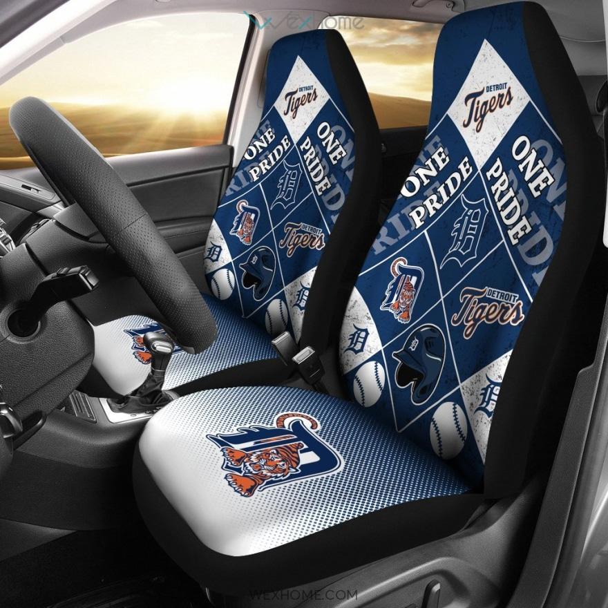 Pride Flag Detroit Tigers Car Seat Covers Unique Car Gift 2021