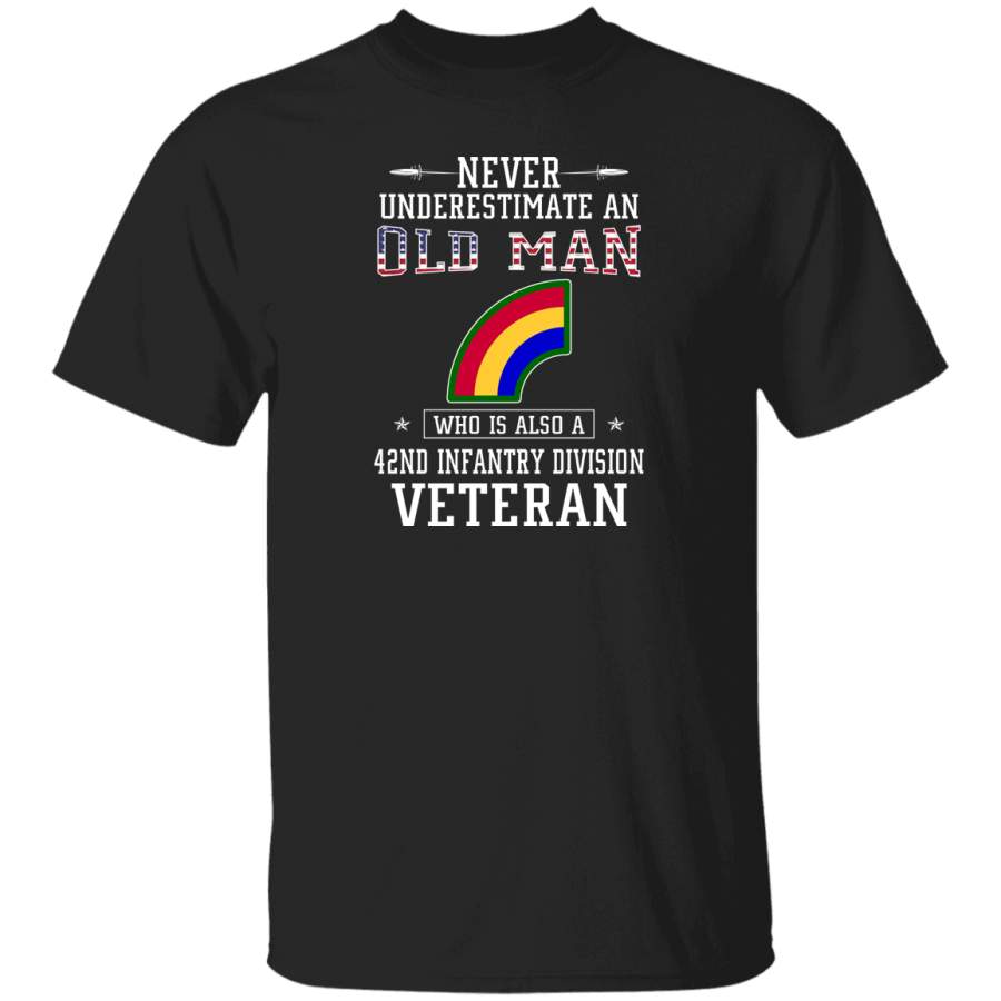 Never Underestimate a 42nd Infantry Division Veteran T-Shirt Veterans Day Christmas Gift Mug