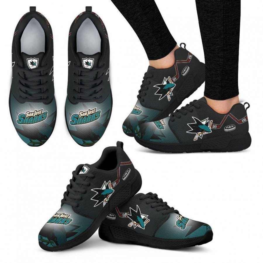 Awesome San Jose Sharks Running Sneakers For Hockey Fan #633