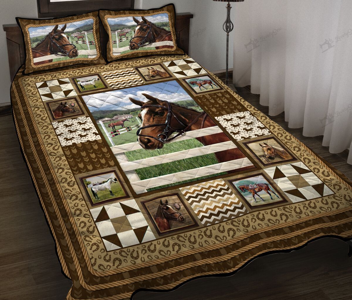 TUQ6301 TUE6301 Enjoy the ride-Horse Quilt Bed Set & Quilt Blanket