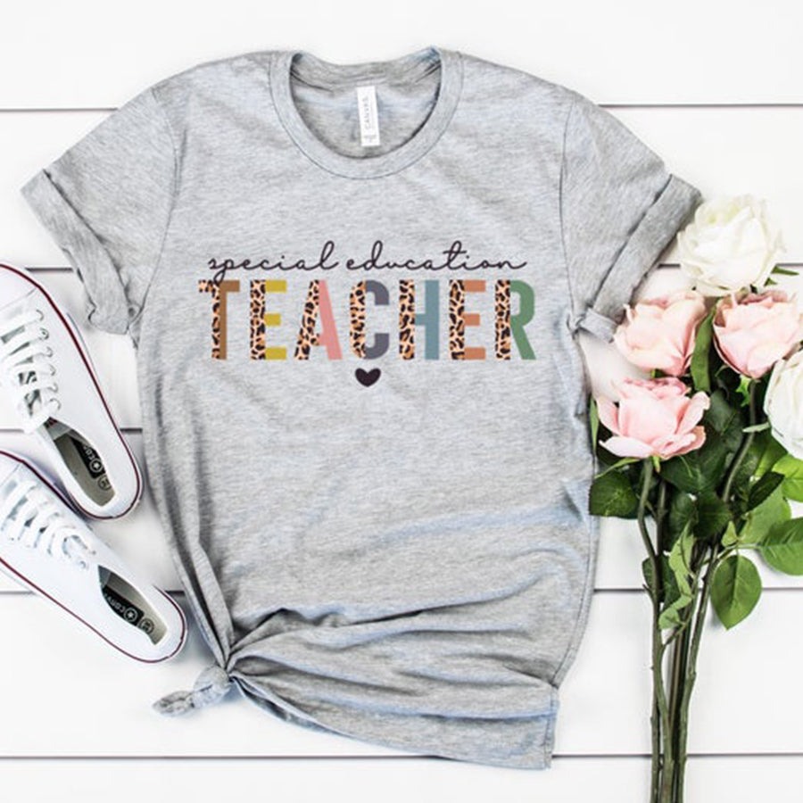 Special Education Teacher Shirt, Sped Tee, Leopard Rainbow Special Ed Tshirt, Boho Rainbow, Gift For Special Education, Para Shirt